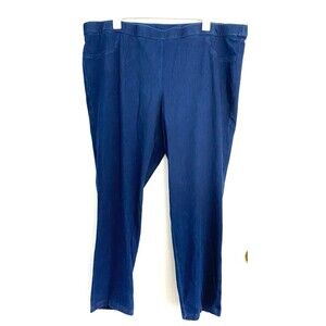 Plus Size Alfred Dunner Lazy Daisy Knit Denim Jeggings - 24W